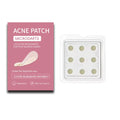 Box of 9 hydrocolloid acne patches for pimple and closed comedone desalting treatment