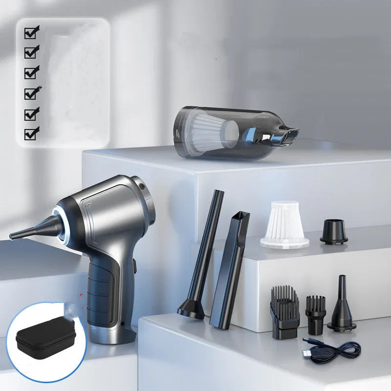 Car mounted brushless handheld vacuum cleaner with 12000Pa suction and charging type power supply