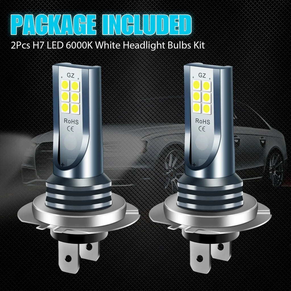 LED car fog lamp bulb with 12 SMD 3030 LEDs and aluminium housing measuring 6.0 by 1.8cm