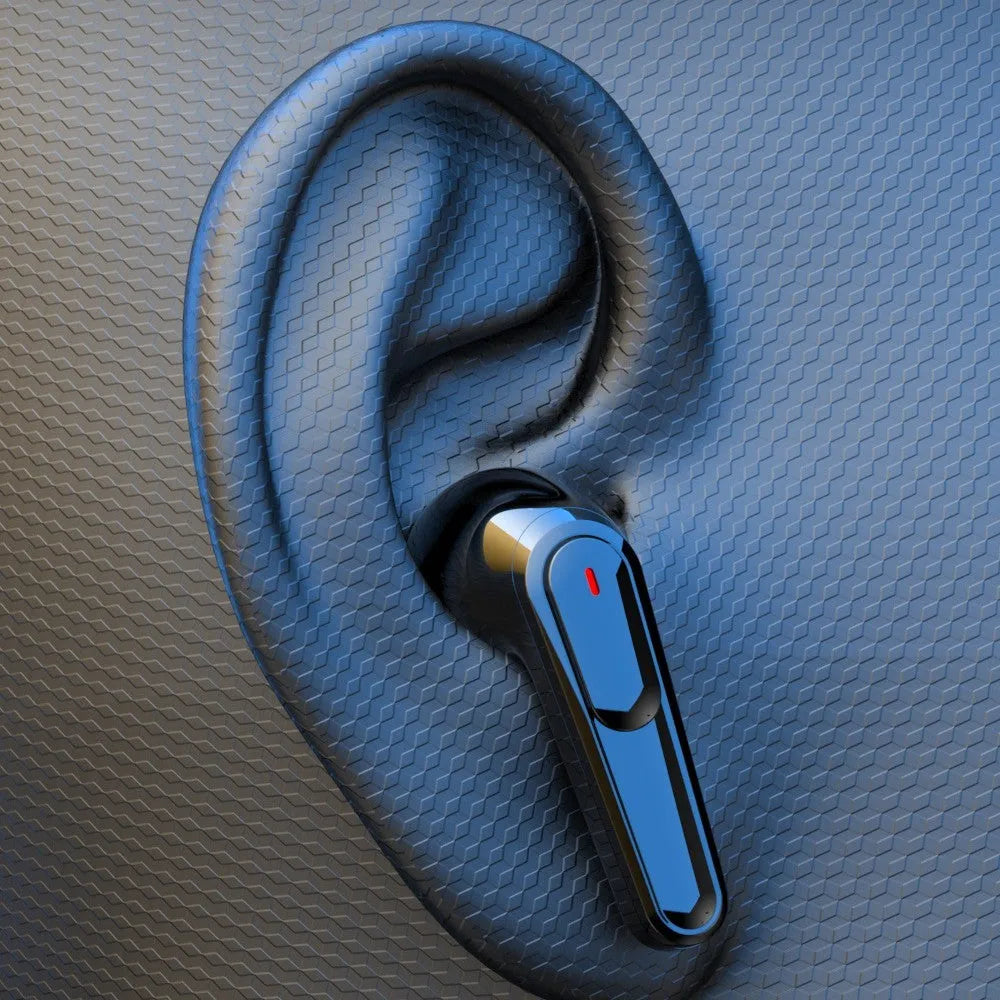 Black PRO30 in-ear Bluetooth noise cancelling headphones with charging case