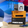 Large capacity 50000mAh outdoor digital display mobile power supply in black with five output ports
