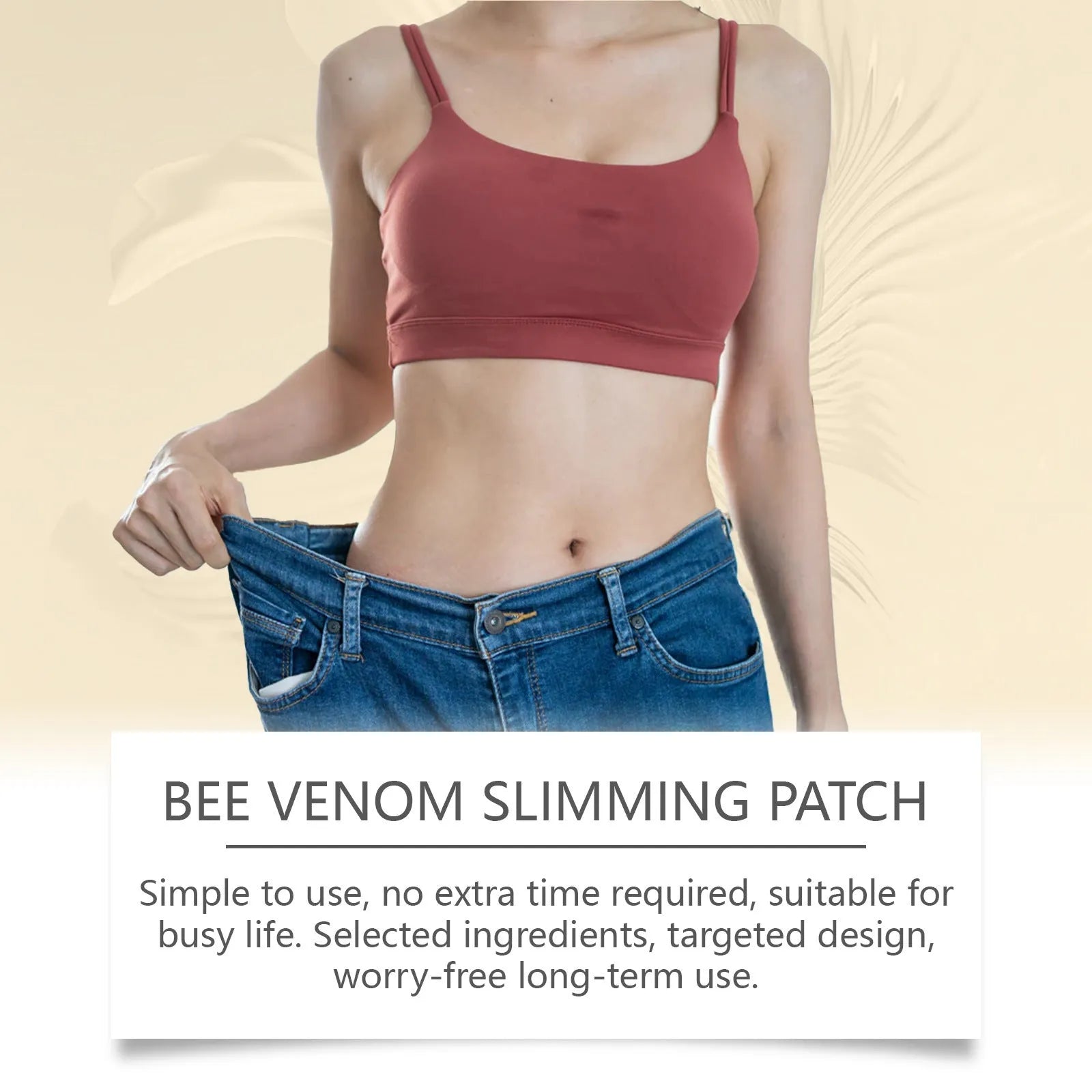 Box of 30 body care patches 7x7 cm with bee venom and herbal extracts for muscle nourishment