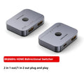 Grey Alloy Cable Separator HD Computer Audio Video Two-Way Conversion for television line connection