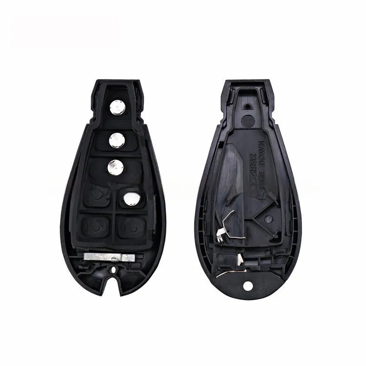 Replacement ABS brass and nylon key shell for Dodge Chrysler smart key cards, dimensions 85mm by 42mm.