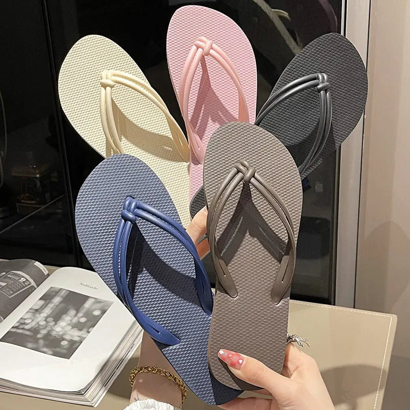 PVC men's casual flip flops with non-slip sole and toe covering in various colours
