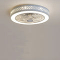 LED invisible fan and chandelier with metal blades, 55CM size, pastoral style for living or bedroom