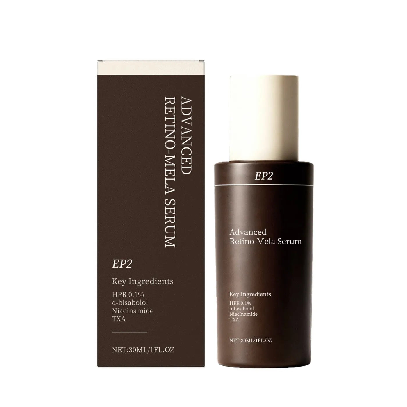 Anti-aging moisturizing liquid with retinol and nicotinamide in a 30ml bottle
