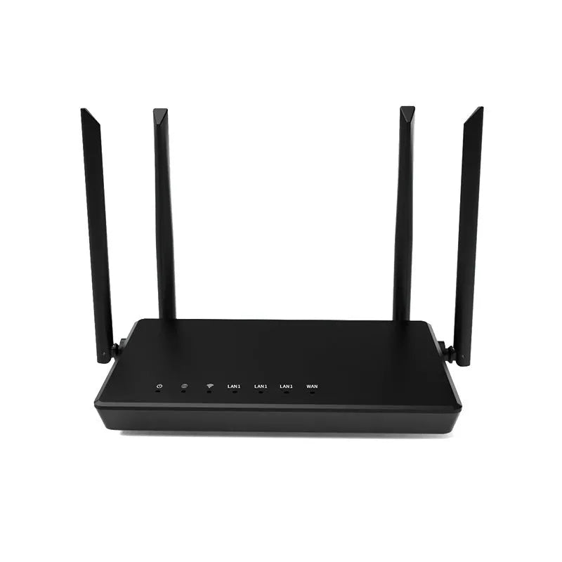 Portable 300m home wifi high-speed router in white with LAN ports and compact design