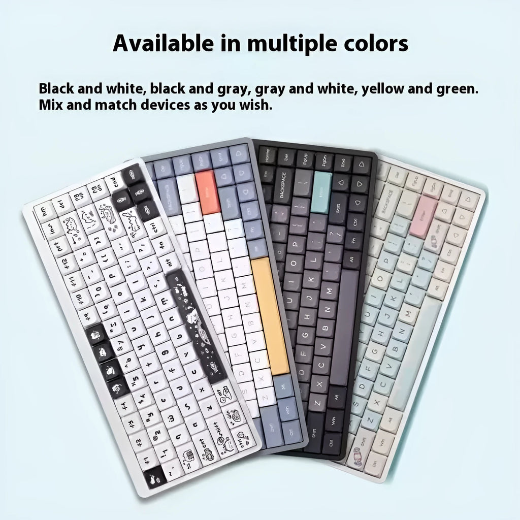 Short axis mechanical keyboard with red switches and white light, black and white colour option, 315.83mm wide
