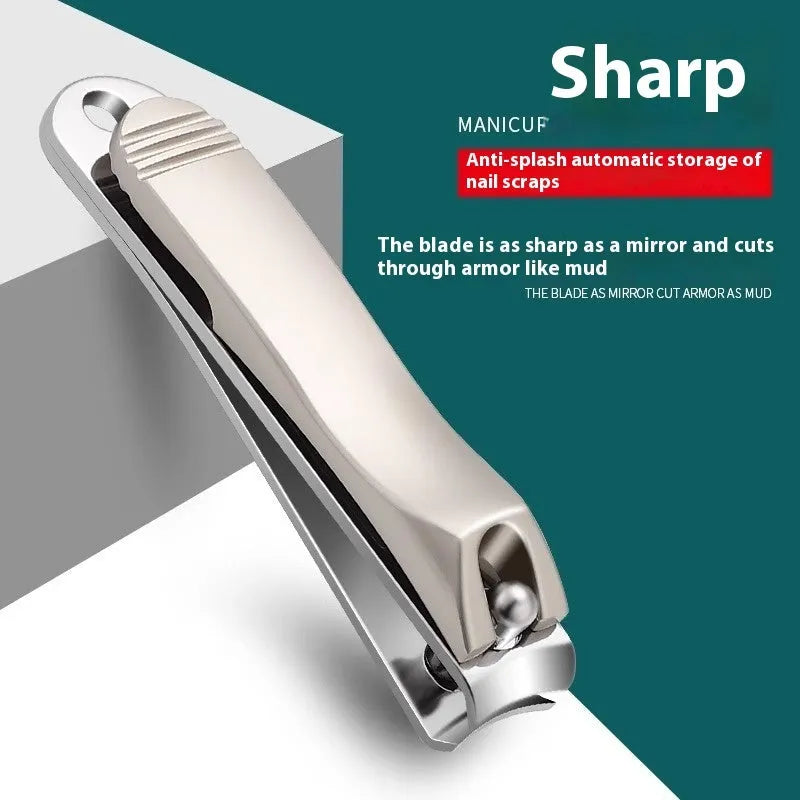 Household nail maintenance kit with stainless steel tools including champagne pliers and oblique pliers