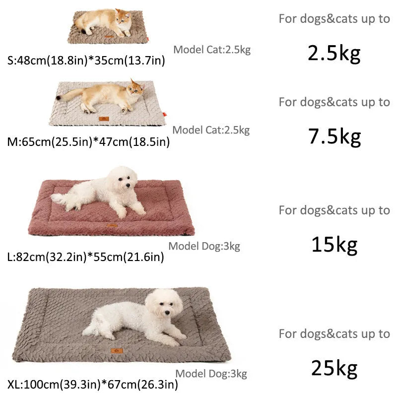 Pv wool cushion with fish scale pattern in brown for dogs and cats, available in multiple sizes