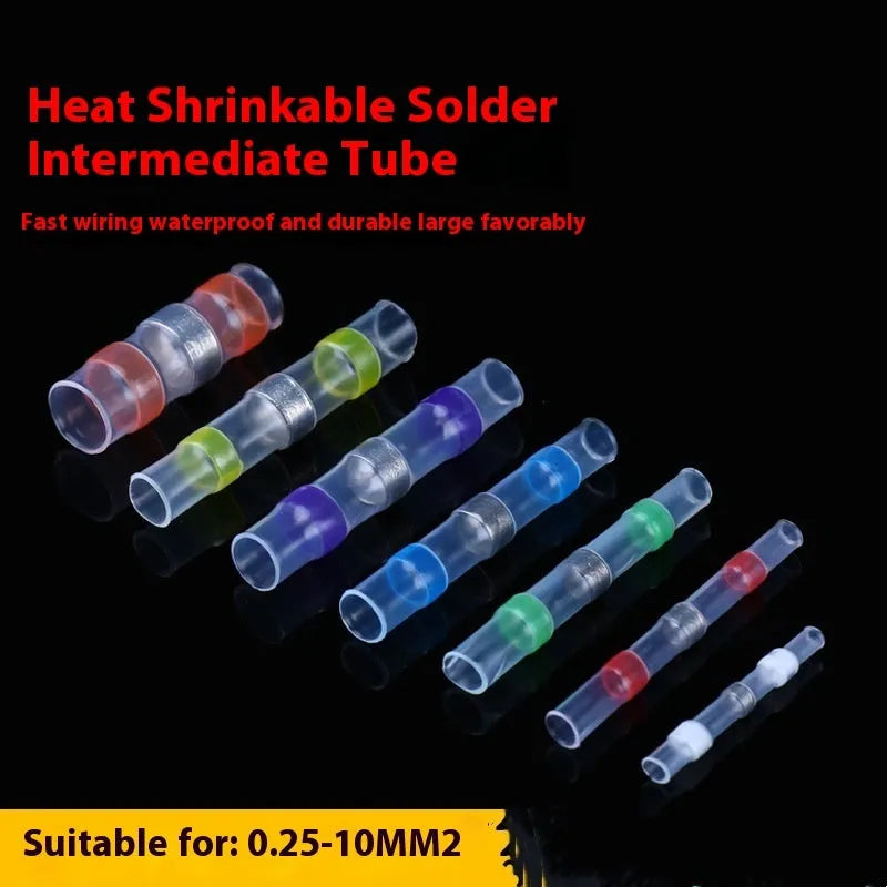 Waterproof heat shrink terminal with solder ring for electrical wiring connections