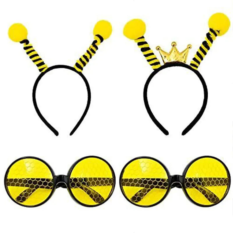 Yellow bees dress up headband and glasses costume accessory set for children