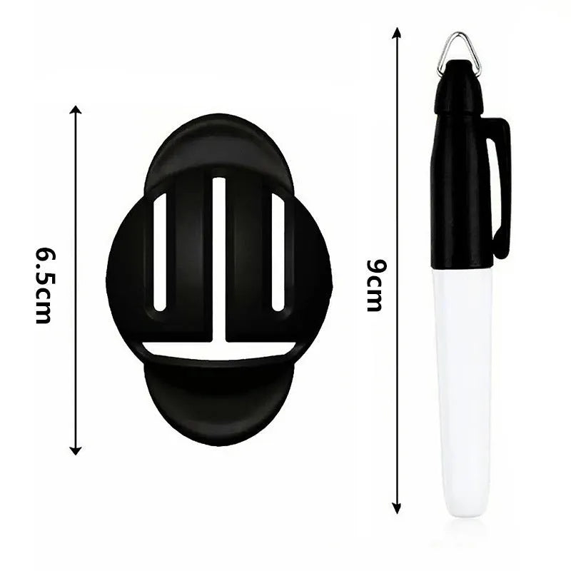 Golf putting alignment training tool with plastic scribers and drawing pens set
