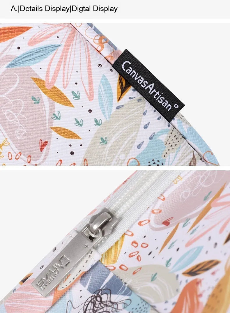 White waterproof PU leather laptop inner sleeve for 14-inch computers.