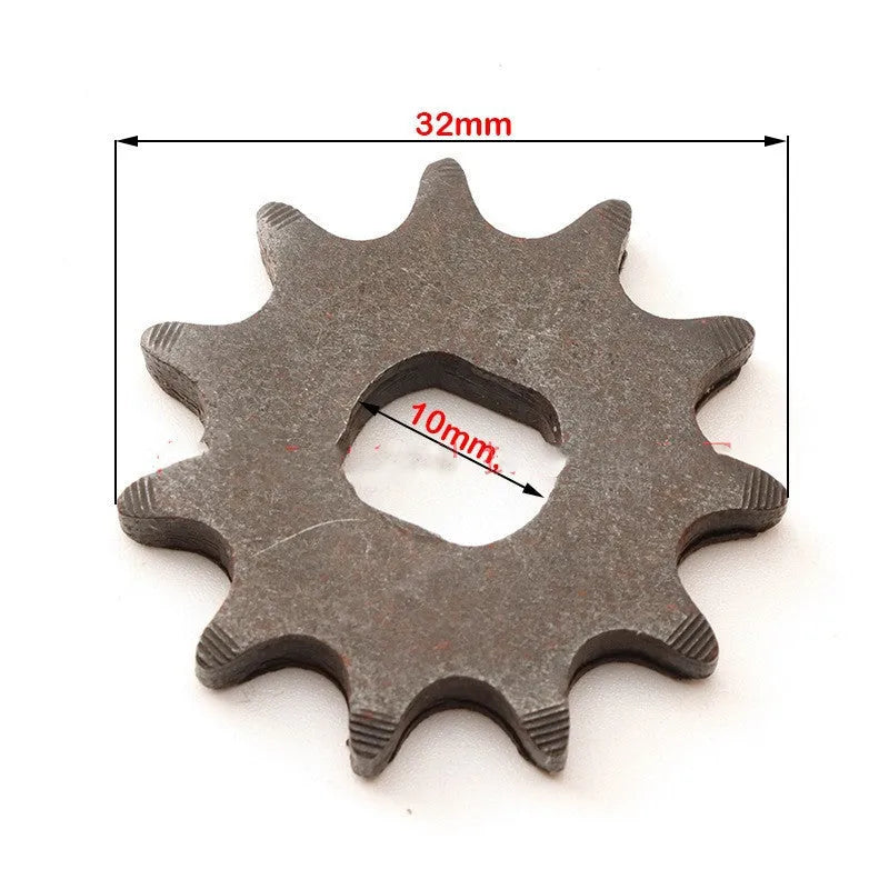 Motorcycle 11-tooth cast iron gear for 25H T8F chain reduction systems