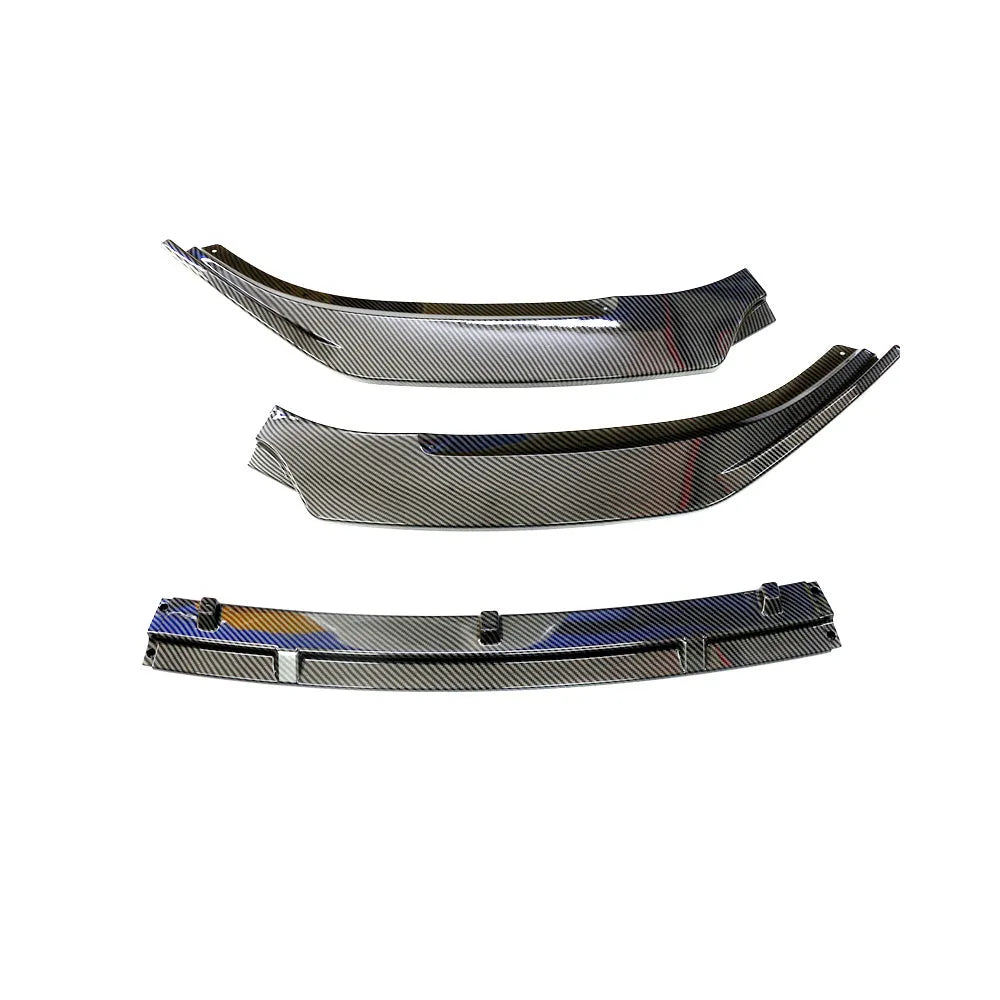 M10 automotive spoiler retrofitting kit for Unksera vehicles showing carbon braze finish option