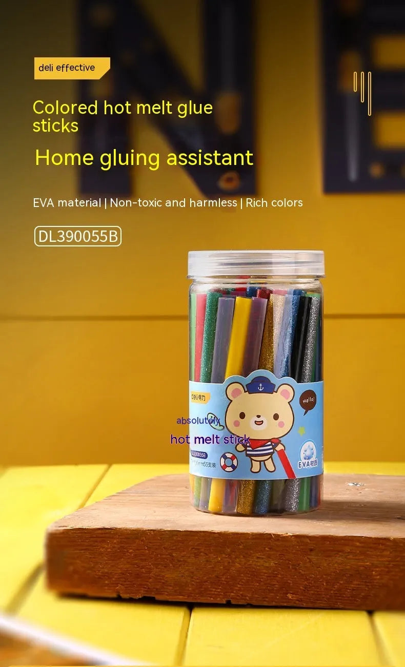 55 transparent hot melt glue sticks with 7.0mm diameter for DIY adhesive projects