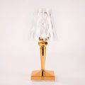 Rose gold portable touch night light with rechargeable battery and three-colour dimming
