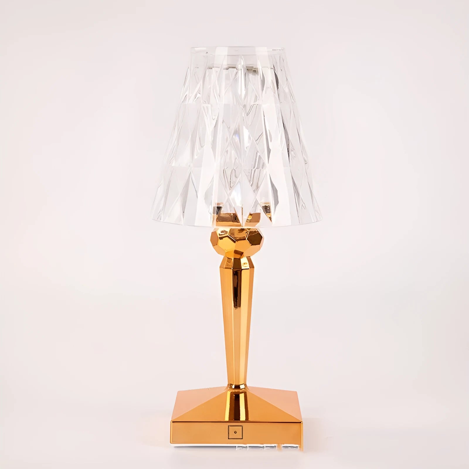 Rose gold portable touch night light with rechargeable battery and three-colour dimming