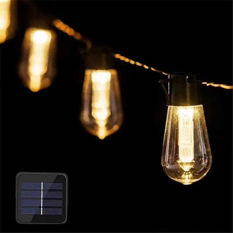Retro infusion bottle shaped glass string lights for outdoor garden decoration with waterproof rating