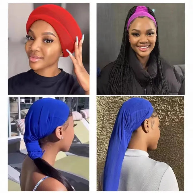 Wig net high elasticity mesh cap in black for long hair, spandex construction
