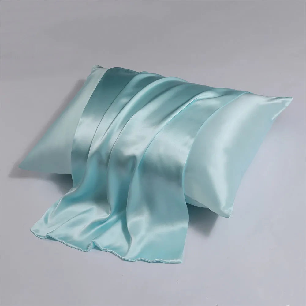Silk double-sided pillowcase with zipper closure in various colours and sizes