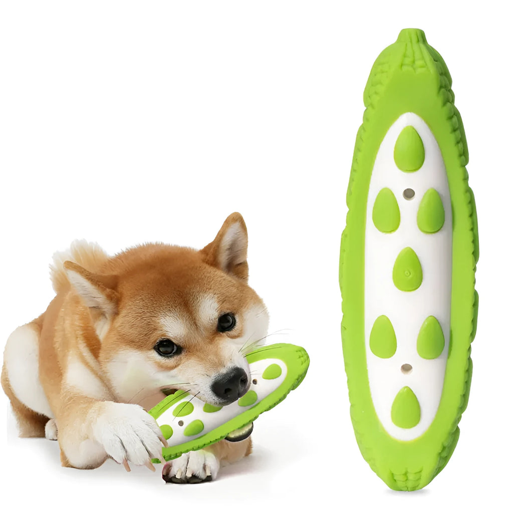 Meat-scented simulation dog toy in green, bite-resistant for large dogs, with gnawing texture