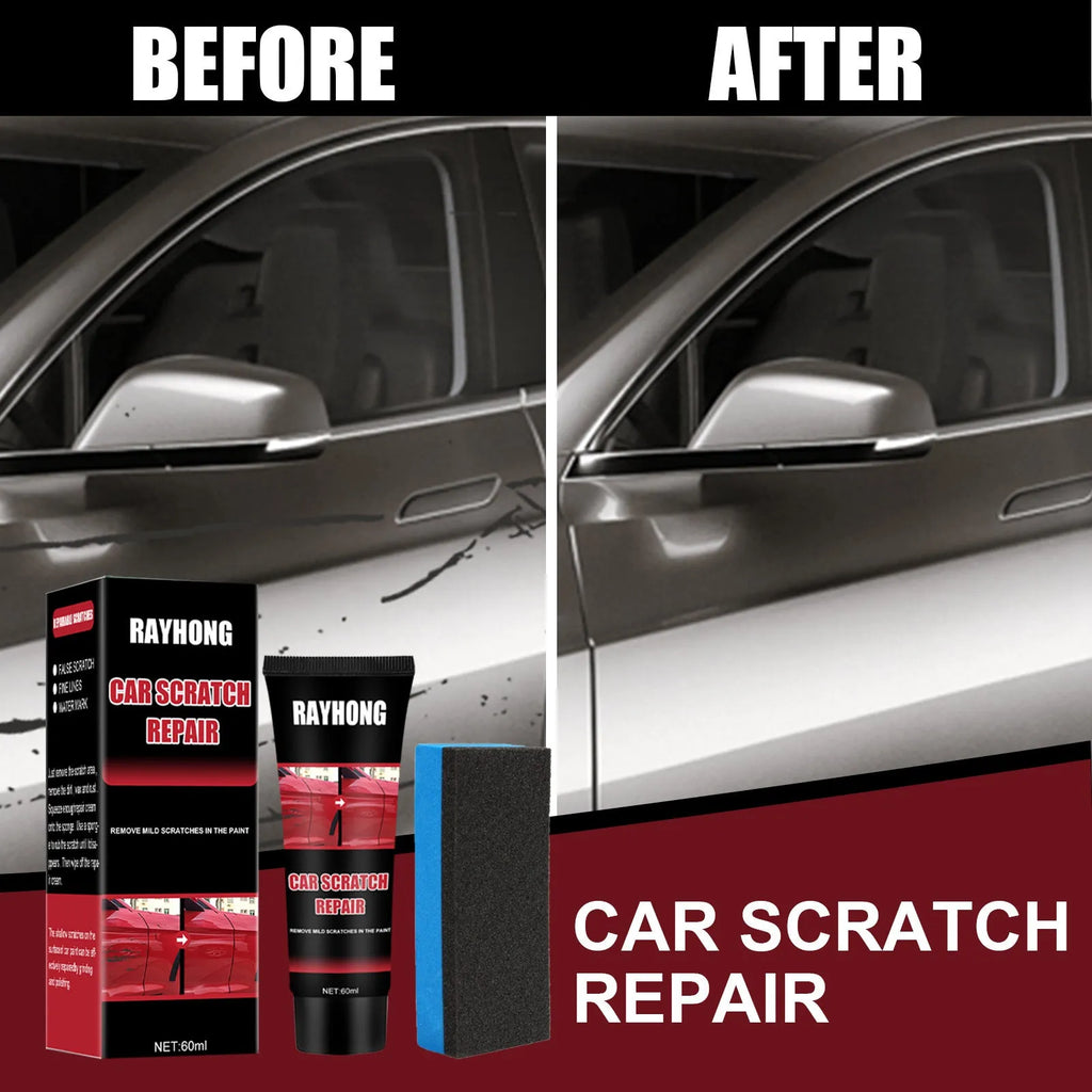 60ml car scratch repair wax container with application cloth for automotive paint scratch maintenance
