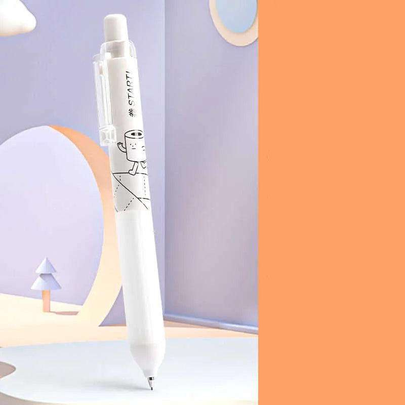 0.5mm automatic pencil with soft cloud grip in black and white colour options