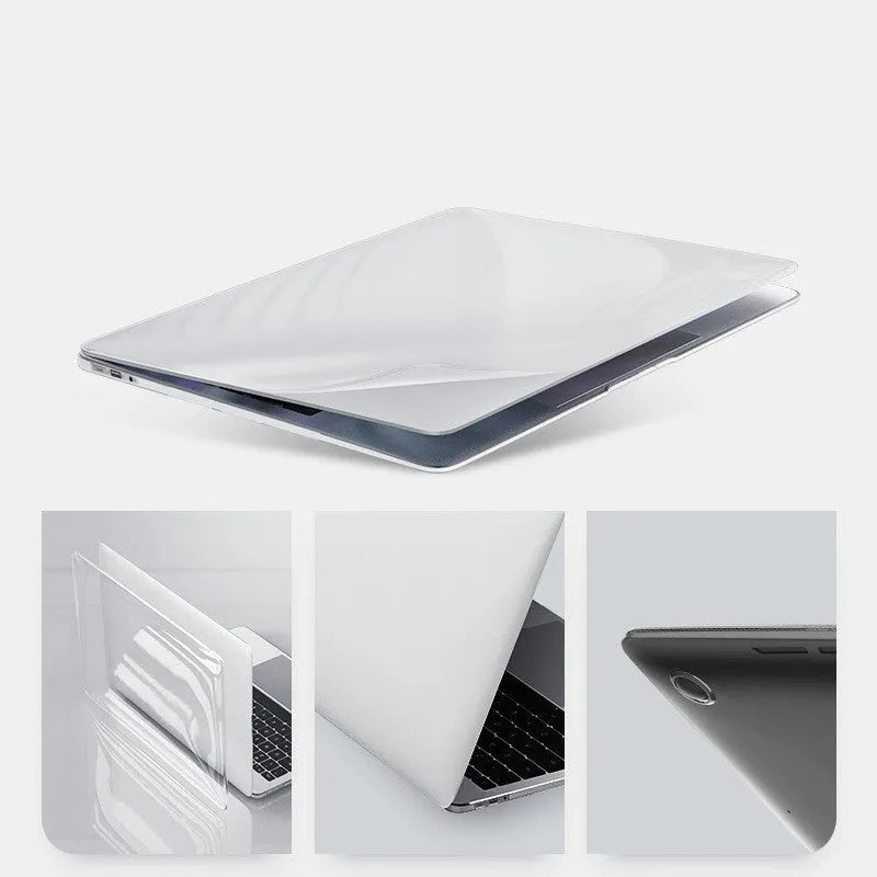 Transparent and black PC hard shell case for Apple MacBook Pro 14 inch and 16 inch laptops