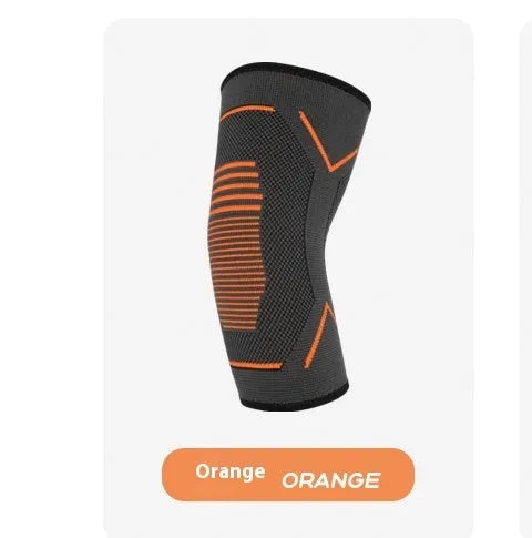 Multi-sport elbow pads in black stripes on gray background for fitness, running, cycling, basketball, and badminton
