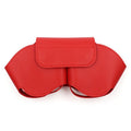 AirPods Max protective case in PU leather showing colour options: black, red, white, green, blue