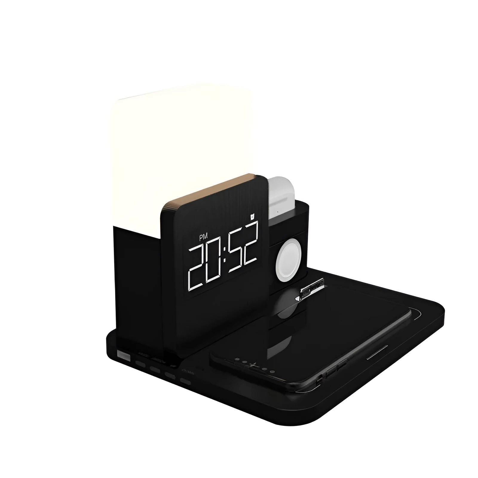 3-in-1 multi-function Qi wireless charging stand for smartphones watches and wireless earbuds