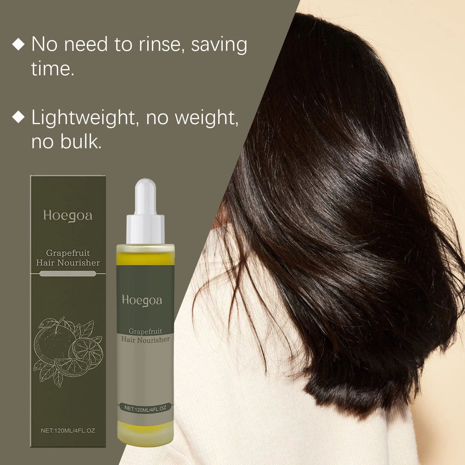 120ml bottle of Grapefruit Hair Conditioner with botanical oils including grapefruit seed, rosemary, and ginger root