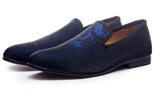 Men's breathable handmade low-top casual shoes in claret red with cloth upper and low-top design