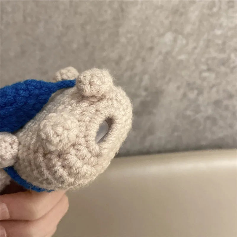 Hand-knitted koala bear backpack protective sleeve for AirPods wireless earbuds