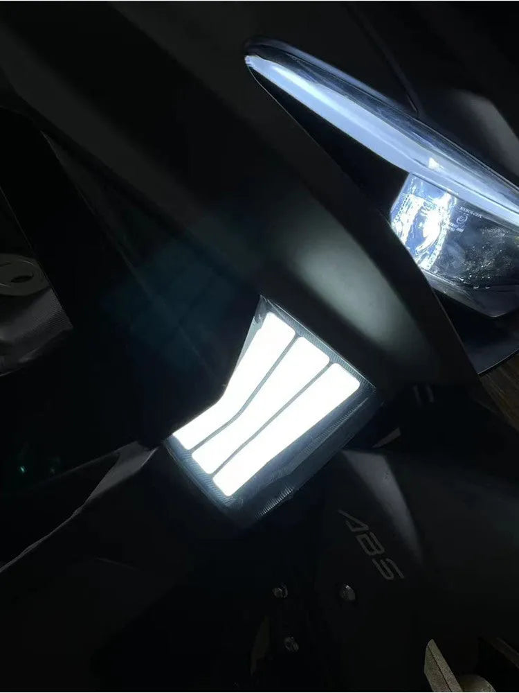Yellow LED cornering lamp kit for Tianying TS150 motorcycle 2020-2022 models.