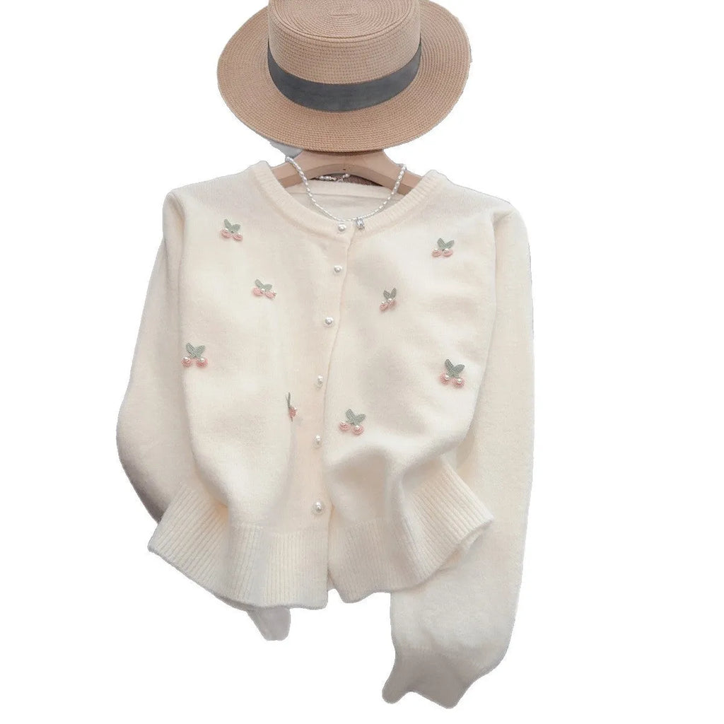 Cashmere cardigan coat with beaded detailing in slim fit design