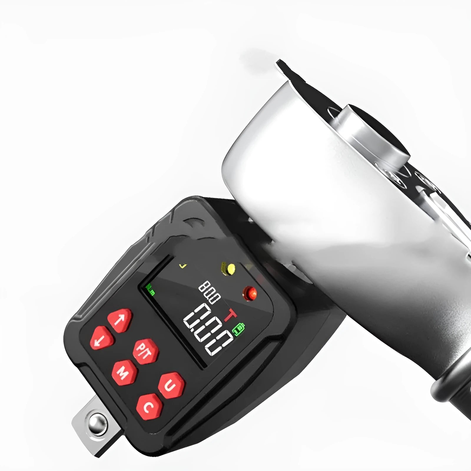 Metal digital torque meter with 1/2 inch square drive and digital display head