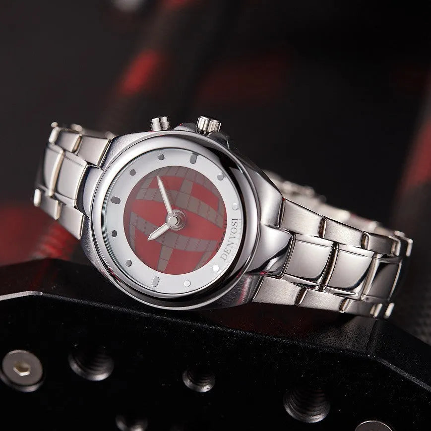 Men's Y2K vintage digital watch with dual display on a blue alloy strap with stainless steel buckle.