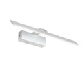 White LED bathroom mirror headlight showing three light colour options and available in multiple sizes.