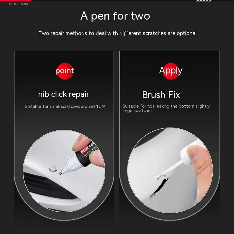 12ml automotive touch-up paint pen for car scratch repair in various colour options
