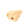 Flesh colour plastic pencil sharpener showing geometry design and large nostril hole