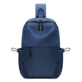 Men's lightweight large capacity chest bag in gray with waterproof agent-treated exterior and polyester lining