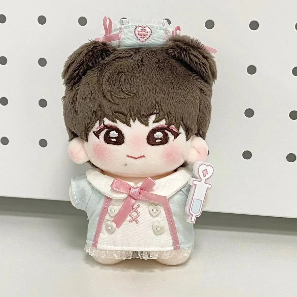 Little Nurse Suit cotton doll clothes designed for 10cm height dolls, small hand guard colour