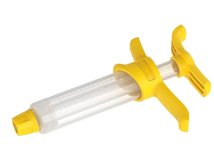 EZmtb bicycle hydraulic disc brake oil bleed kit tools with syringes, adapters, and wrenches on a workbench