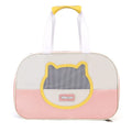 Blue foldable outdoor cat school backpack made of Oxford cloth for pet transport