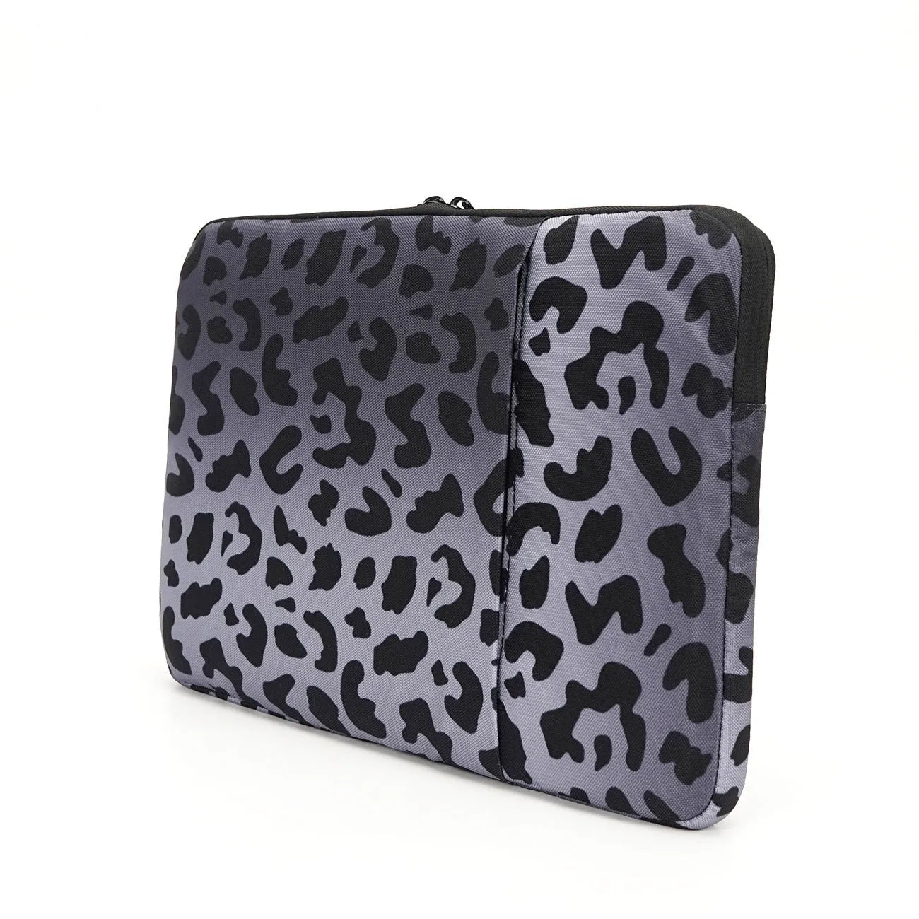 Leopard print laptop sleeve for 13-inch to 16-inch computers with waterproof anti-shock protection