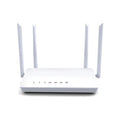 Portable 300m home wifi high-speed router in white with LAN ports and compact design